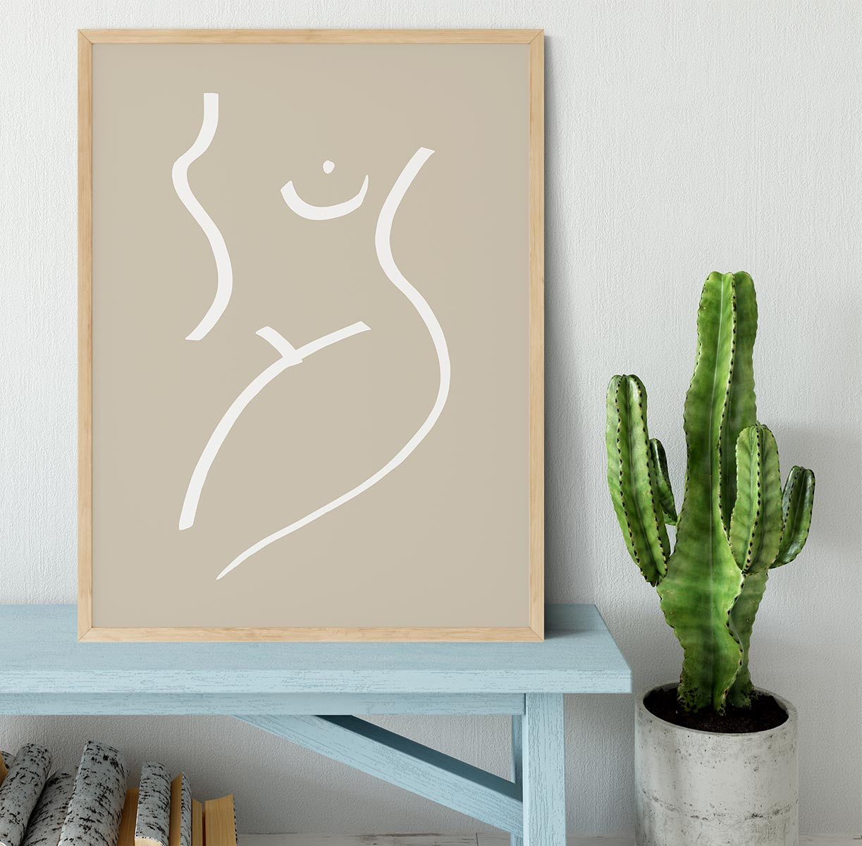 Body Sketch Sand Framed Print - Canvas Art Rocks - 4