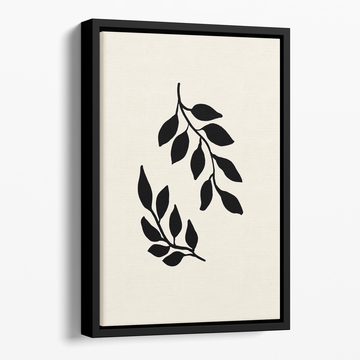 Black Twigs Floating Framed Canvas - 1x - 1