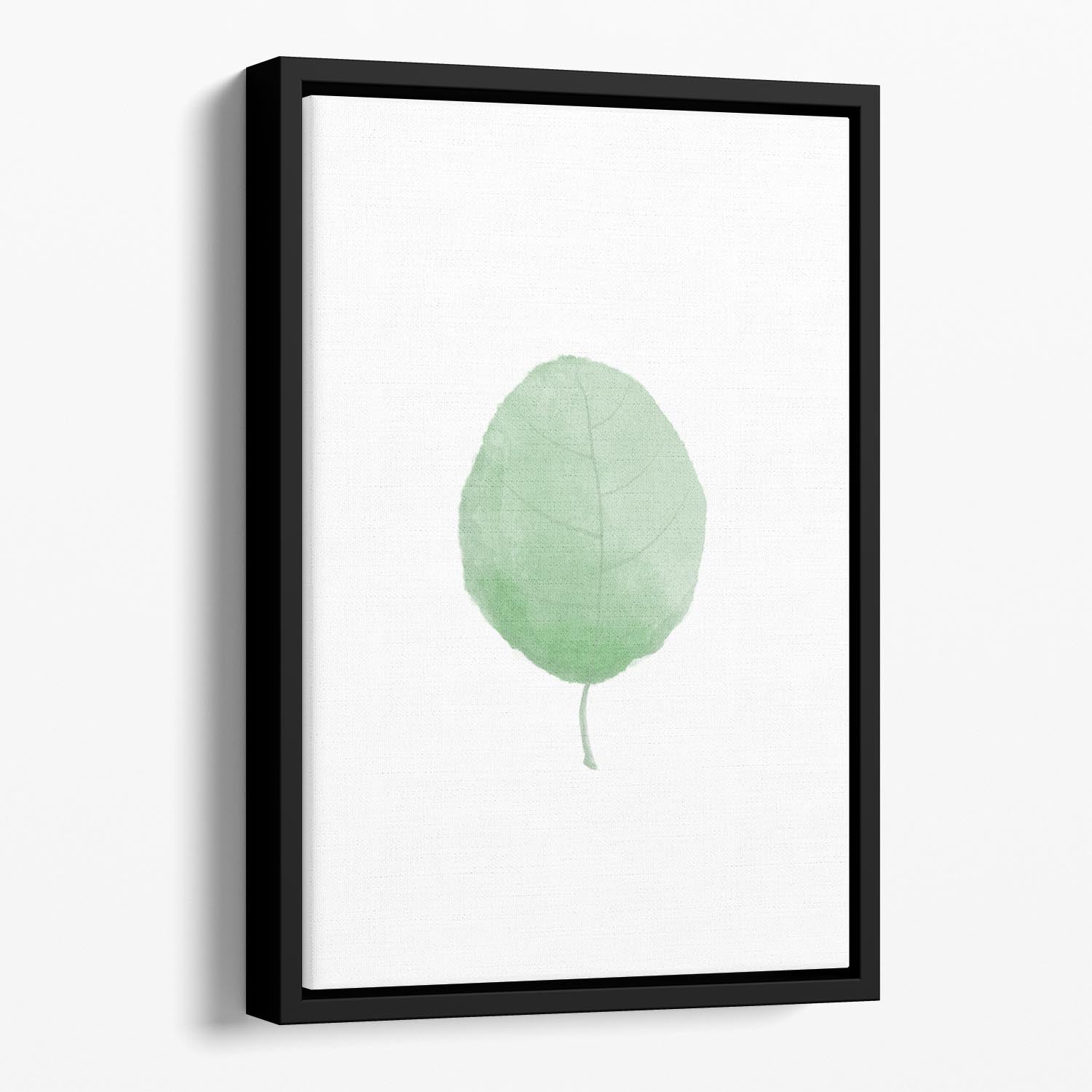 Single Leaf Floating Framed Canvas - Canvas Art Rocks - 1