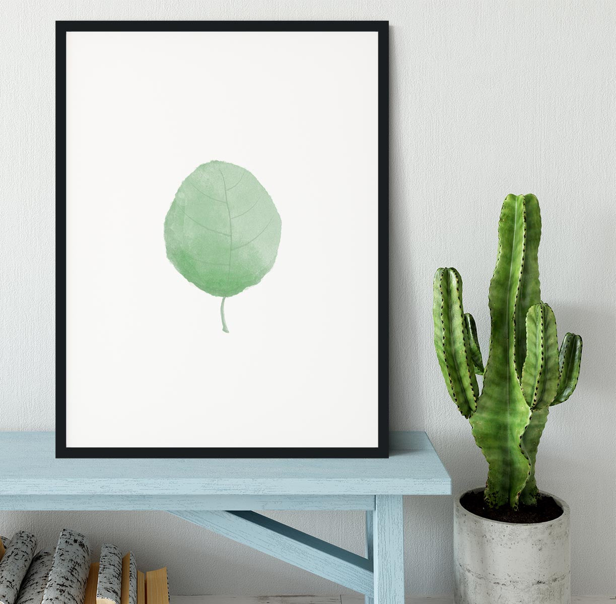 Single Leaf Framed Print - Canvas Art Rocks - 1