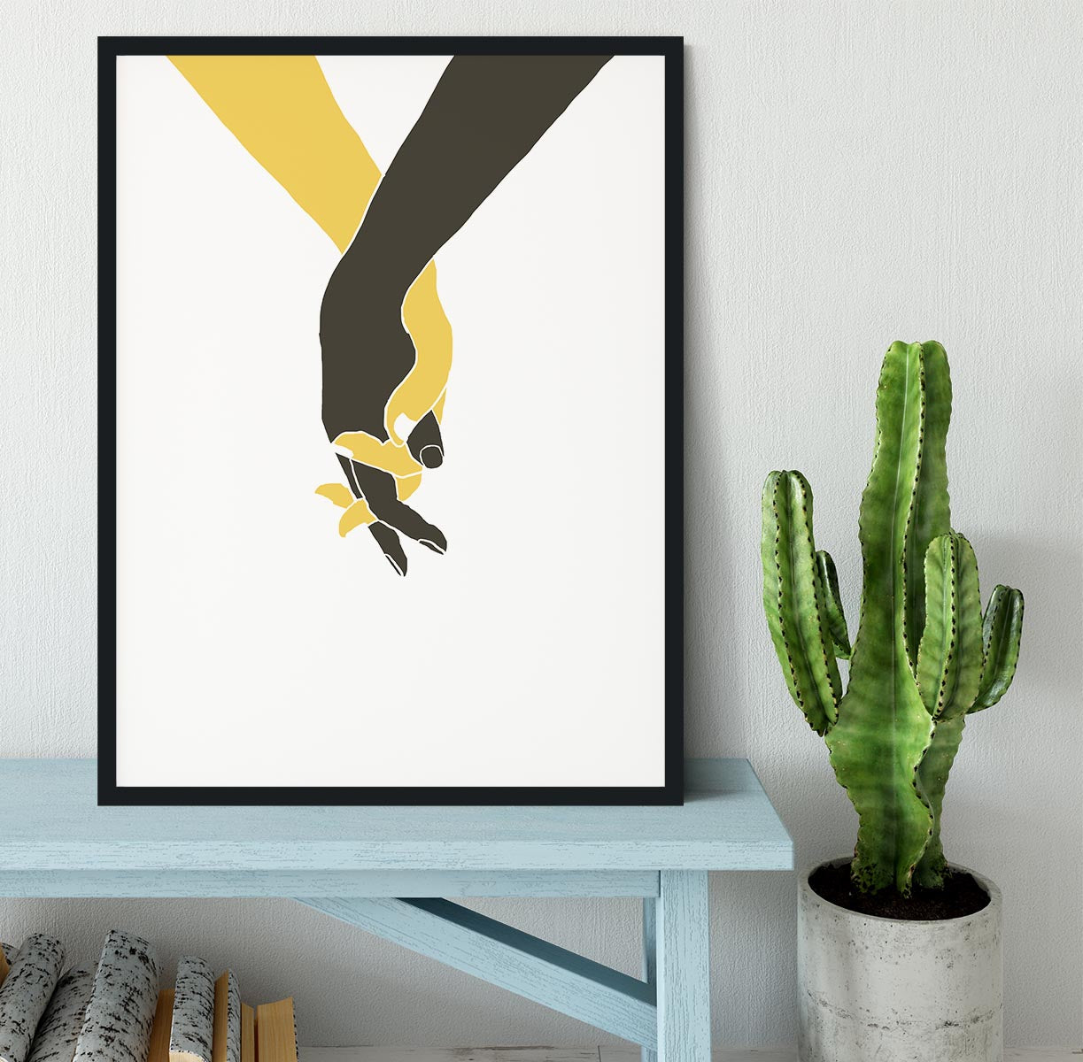 Holding Hands Framed Print - Canvas Art Rocks - 2