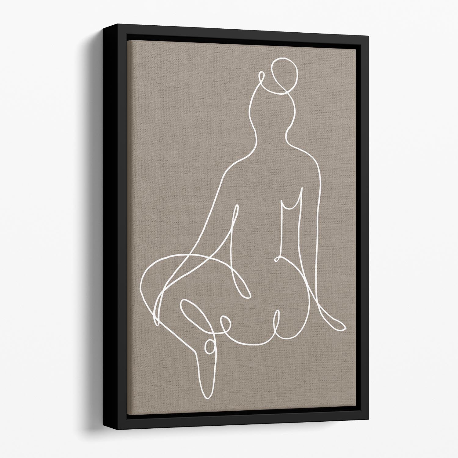 Sitting Down 02 Floating Framed Canvas - Canvas Art Rocks - 1