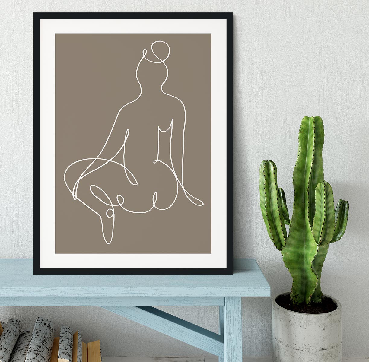 Sitting Down 02 Framed Print - Canvas Art Rocks - 1