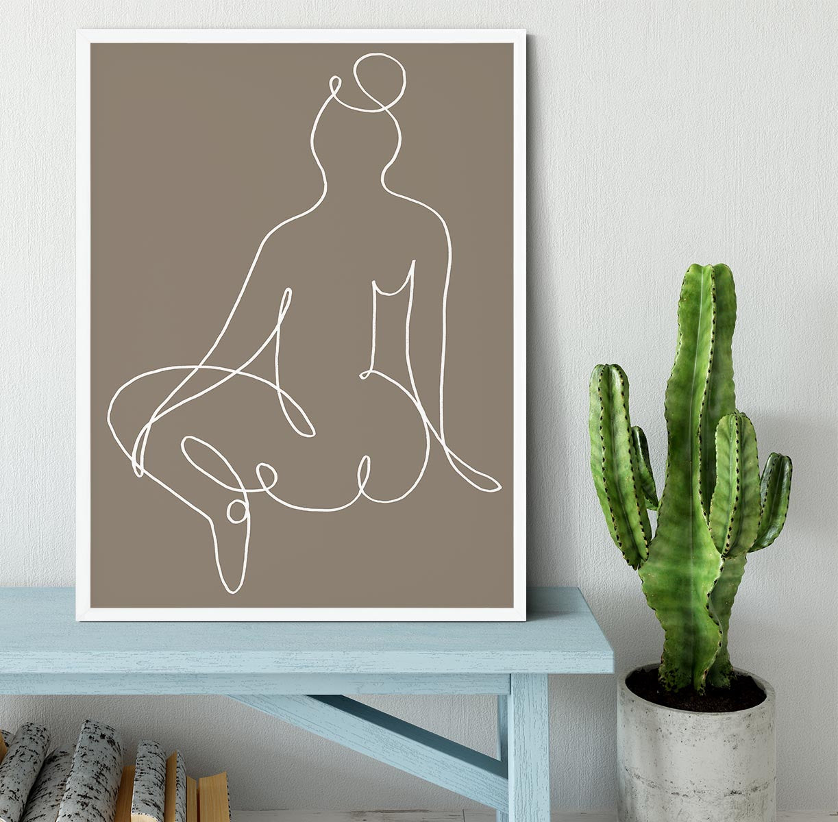 Sitting Down 02 Framed Print - Canvas Art Rocks -6