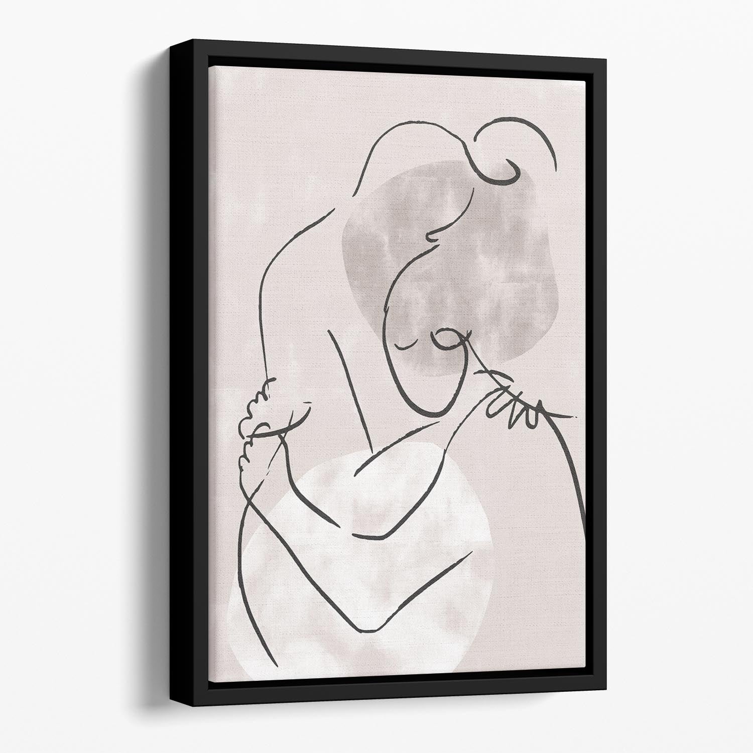 The Hug Floating Framed Canvas - Canvas Art Rocks - 1