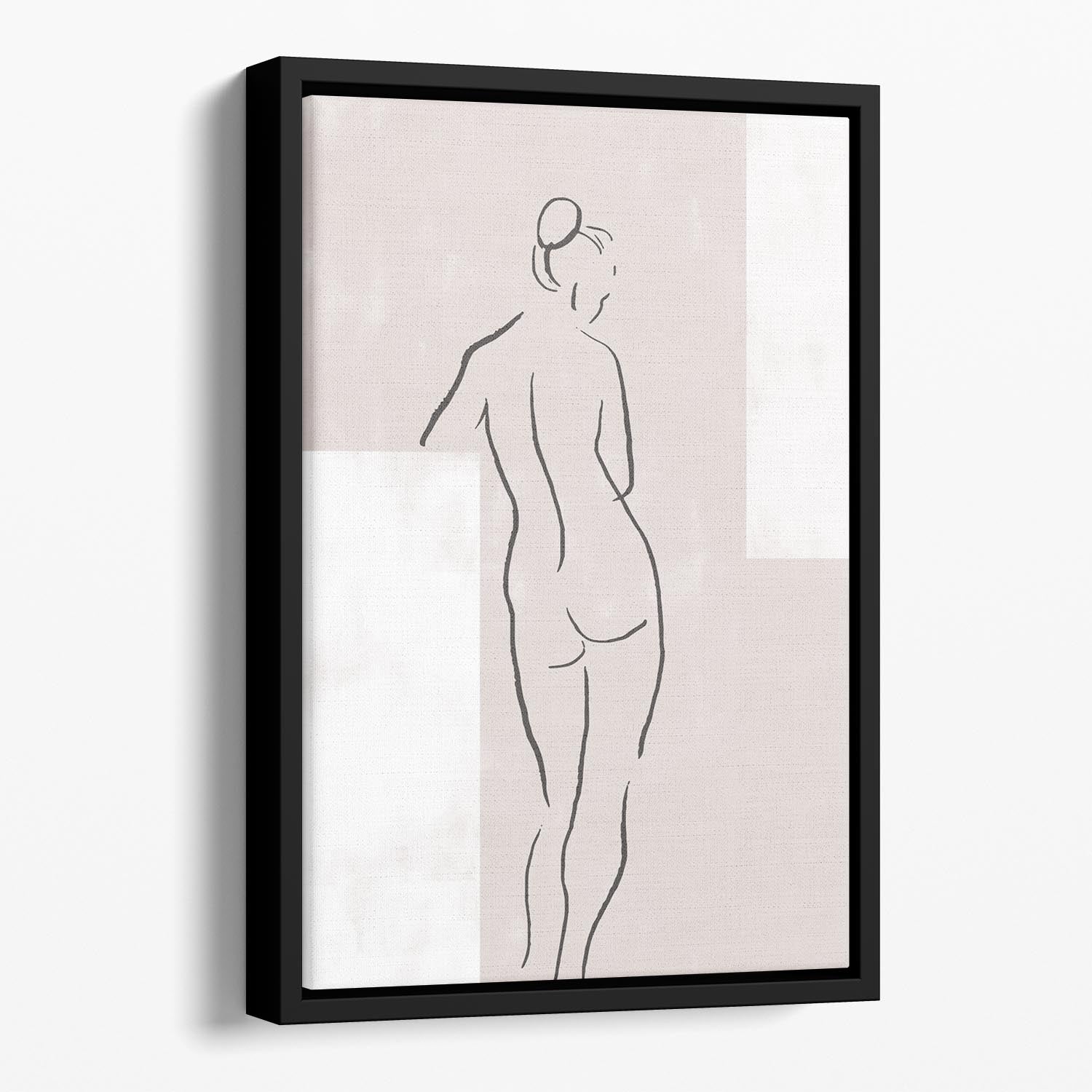 Woman in Studio Floating Framed Canvas - Canvas Art Rocks - 1