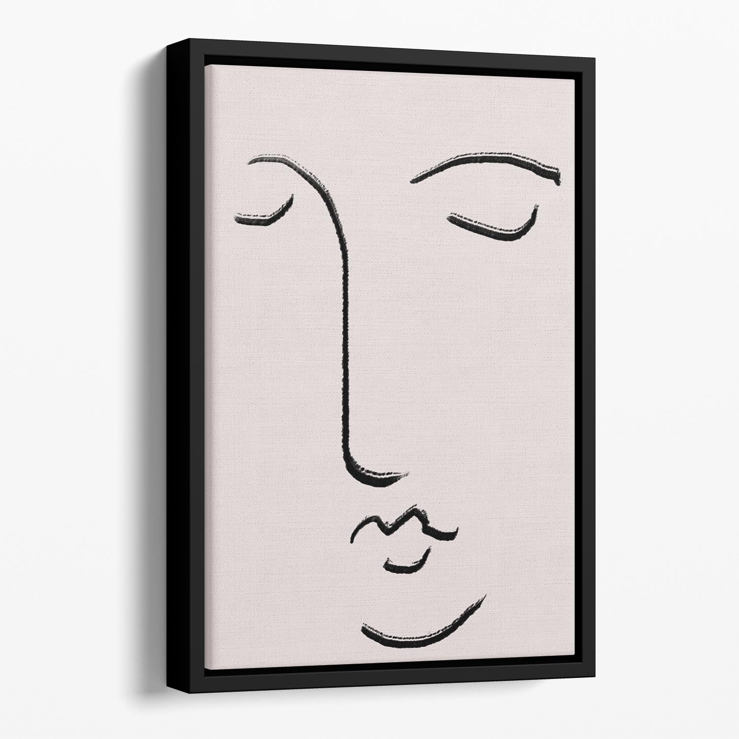 Closed Eyes Floating Framed Canvas - Canvas Art Rocks - 1