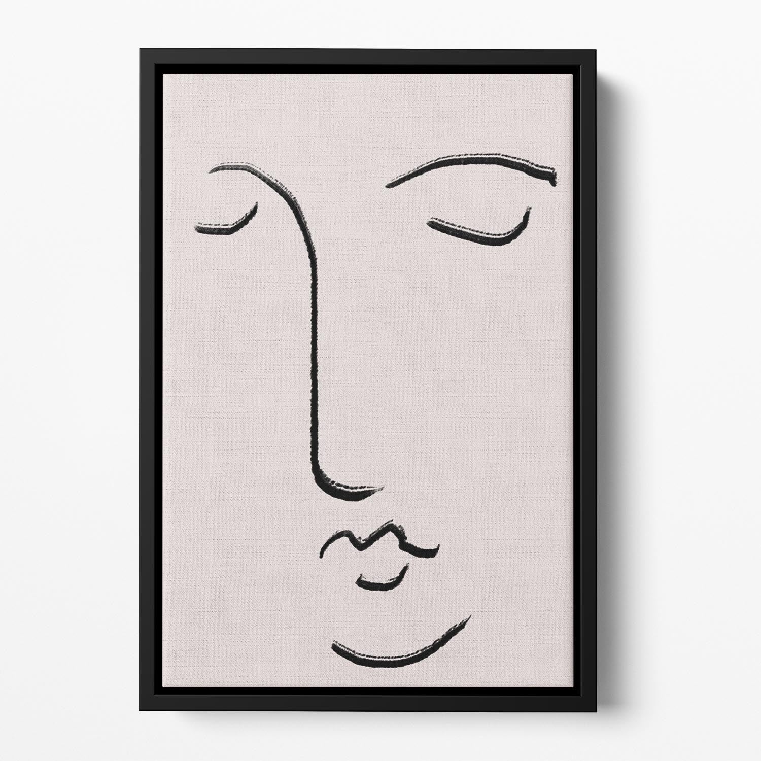 Closed Eyes Floating Framed Canvas - Canvas Art Rocks - 2