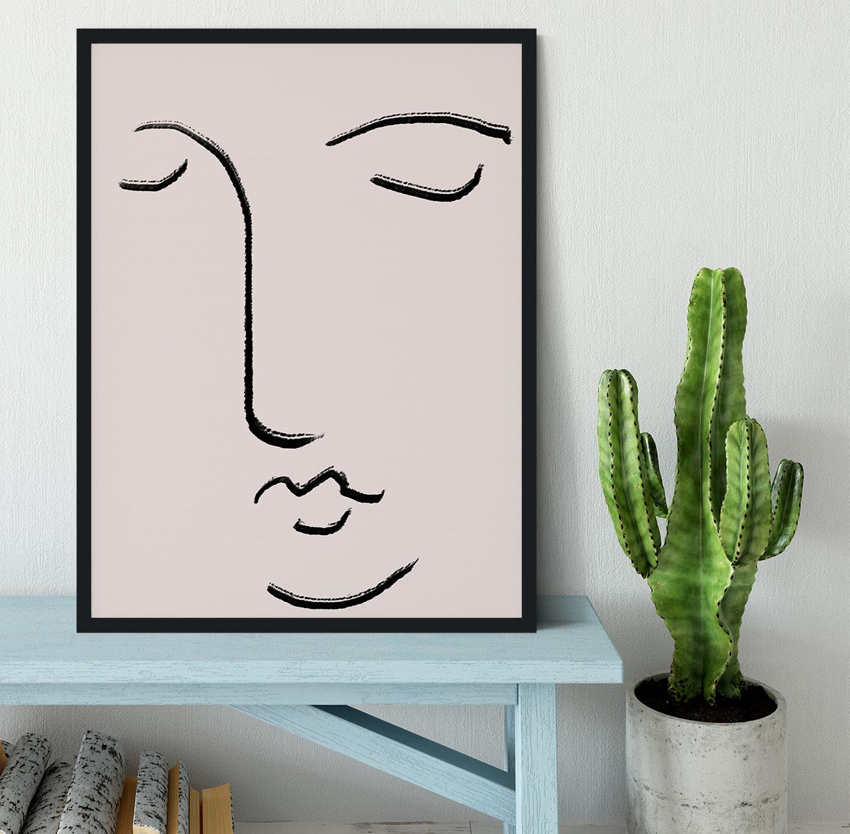 Closed Eyes Framed Print - Canvas Art Rocks - 2