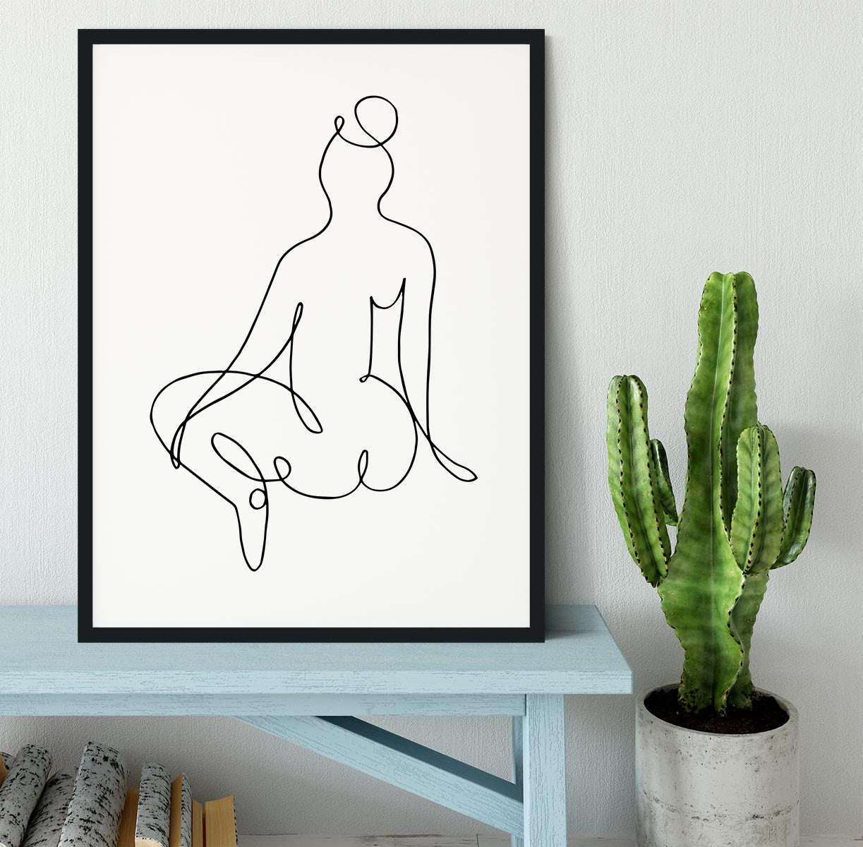 Nude Back Framed Print - Canvas Art Rocks - 1