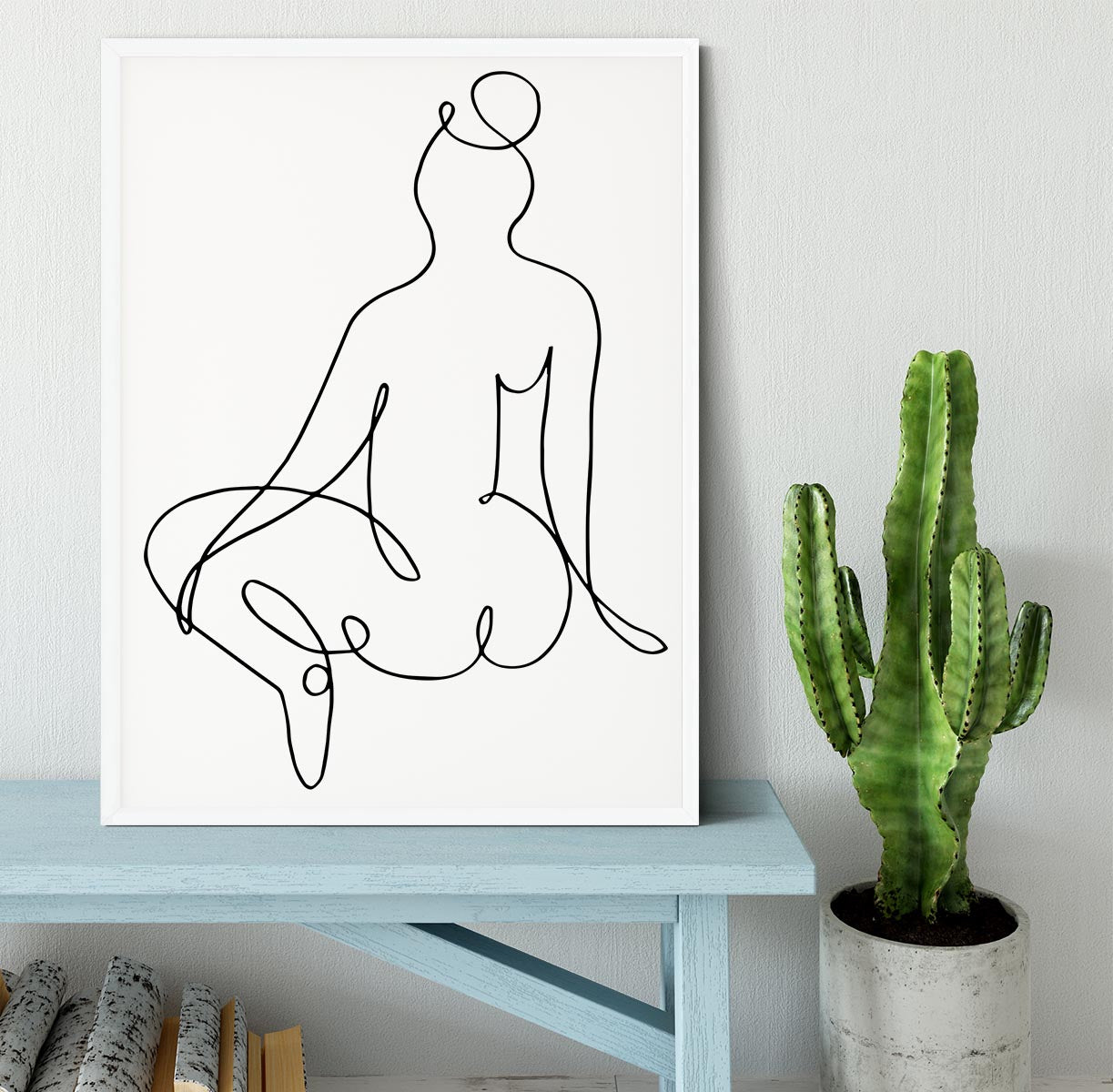 Nude Back Framed Print - Canvas Art Rocks -6