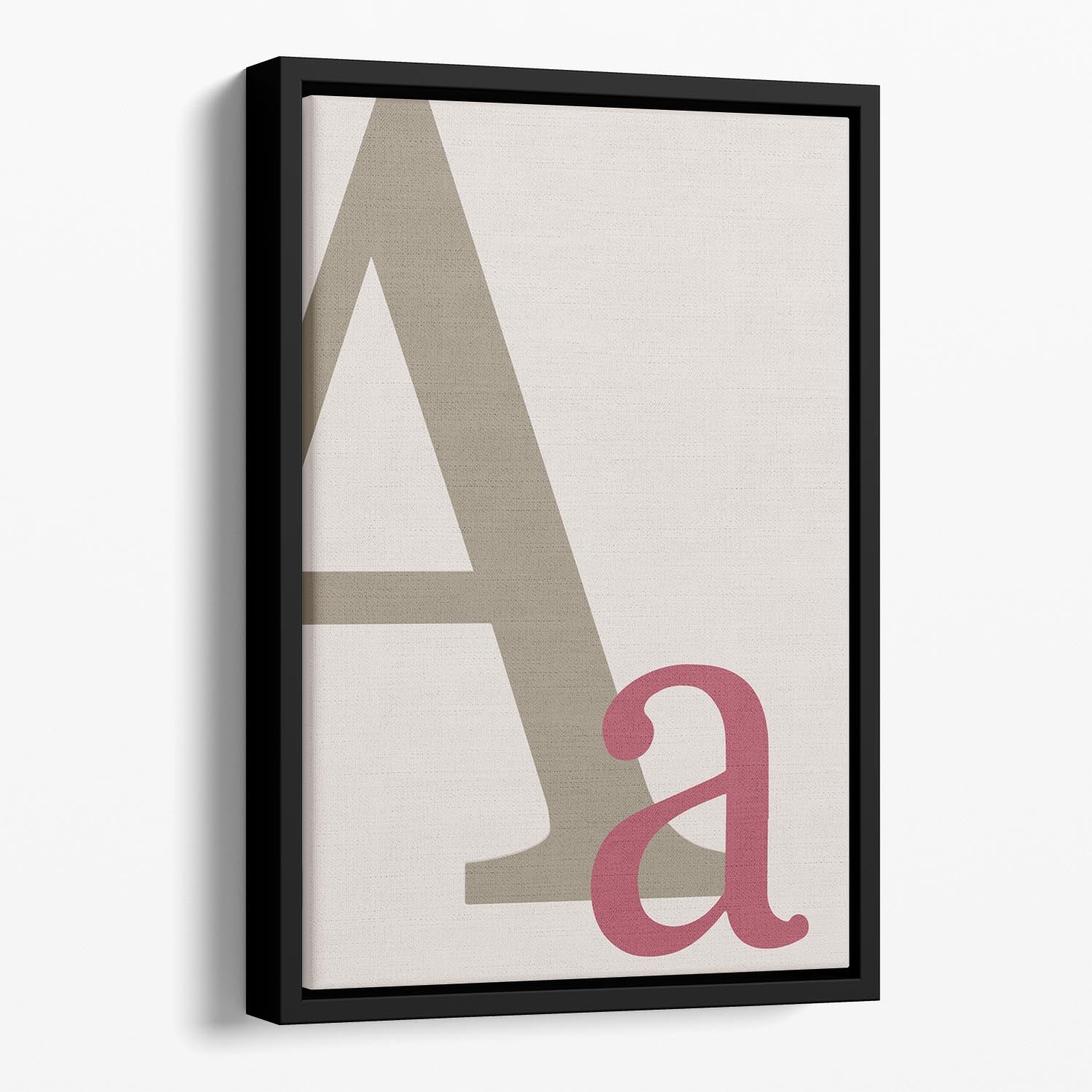 Letter A Floating Framed Canvas - 1x - 1