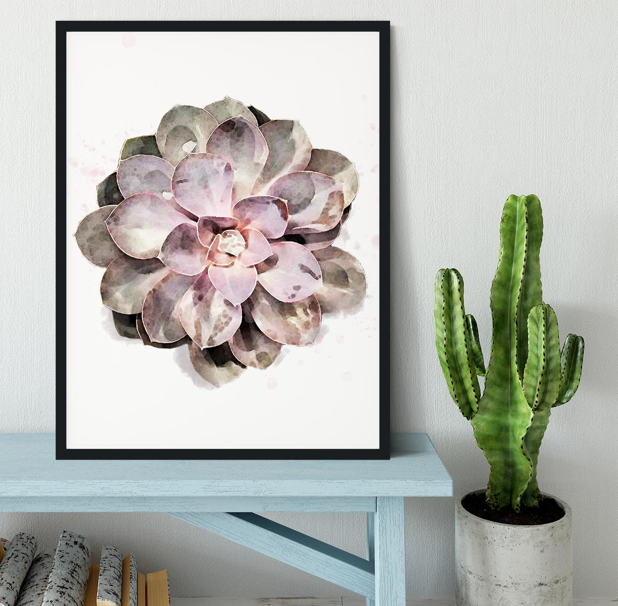 Succulent 01 Framed Print - Canvas Art Rocks - 2