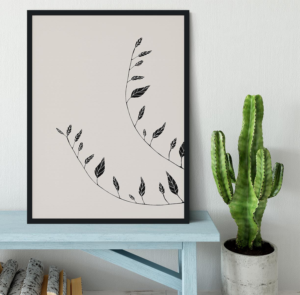 Wavy Branches Framed Print - Canvas Art Rocks - 2