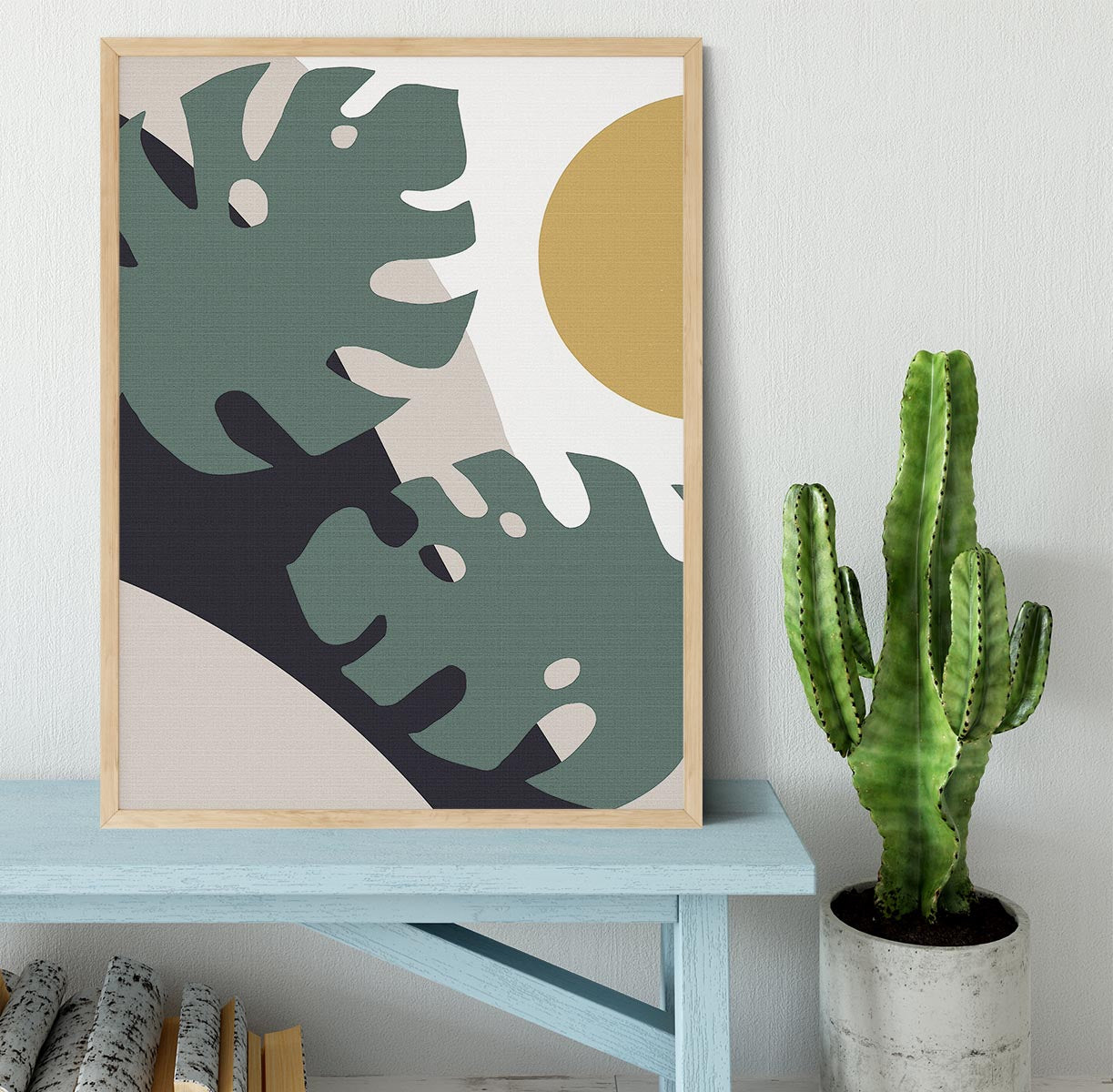 Monstera Cut Out 01 Framed Print - Canvas Art Rocks - 4