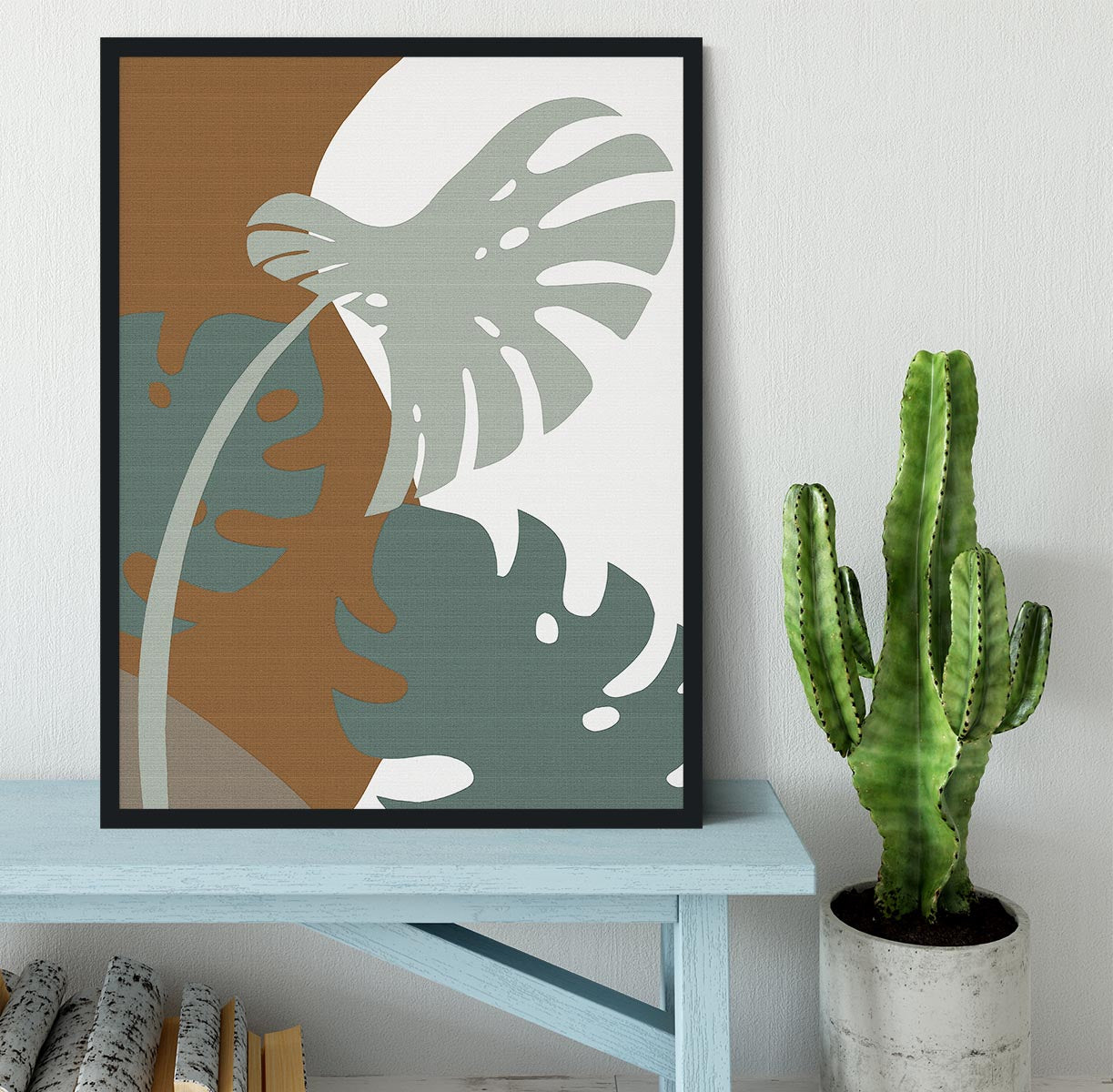 Monstera Cut Out 03 Framed Print - Canvas Art Rocks - 2