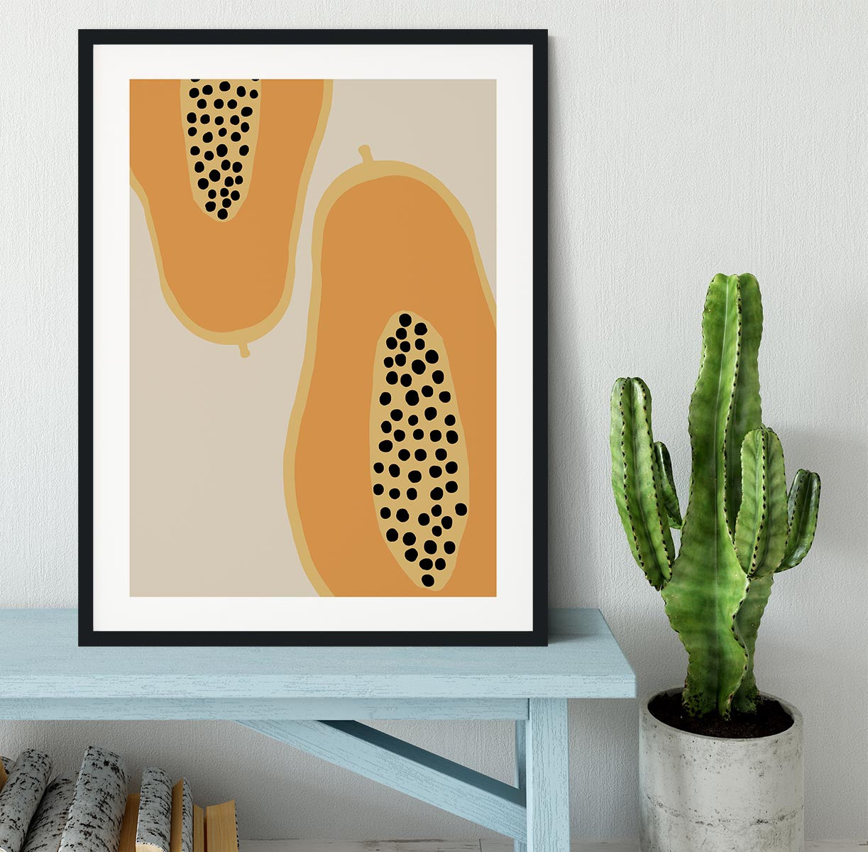 Papaya Fruit Framed Print - Canvas Art Rocks - 1