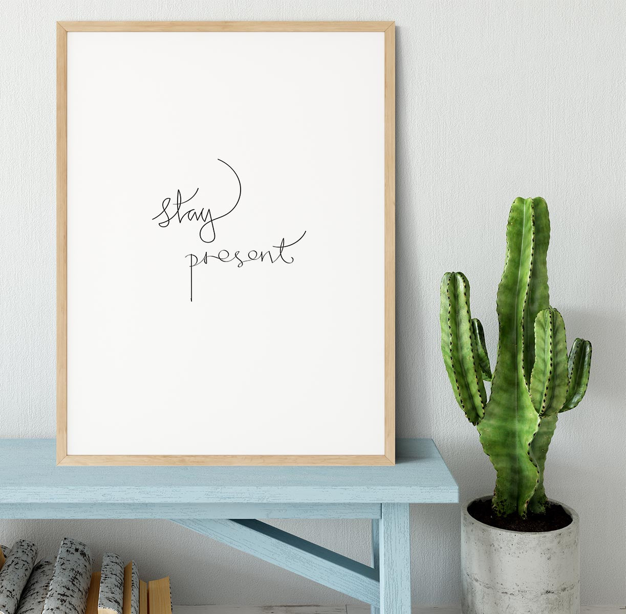 Stay Present Framed Print - Canvas Art Rocks - 4