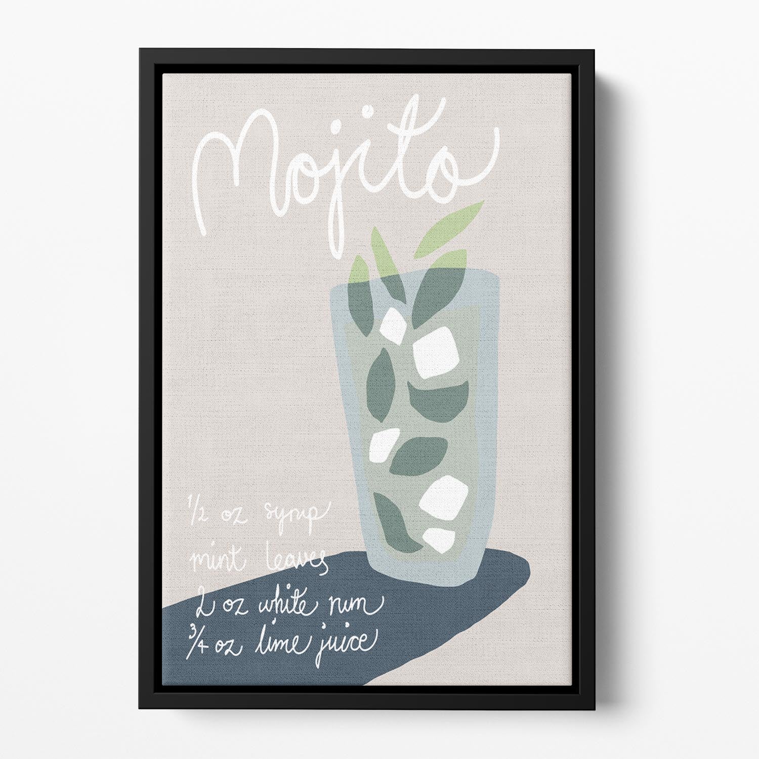 Mojito Floating Framed Canvas - Canvas Art Rocks - 2