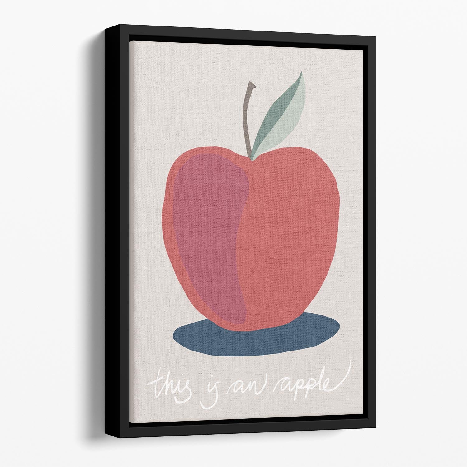 This is an Apple Floating Framed Canvas - 1x - 1