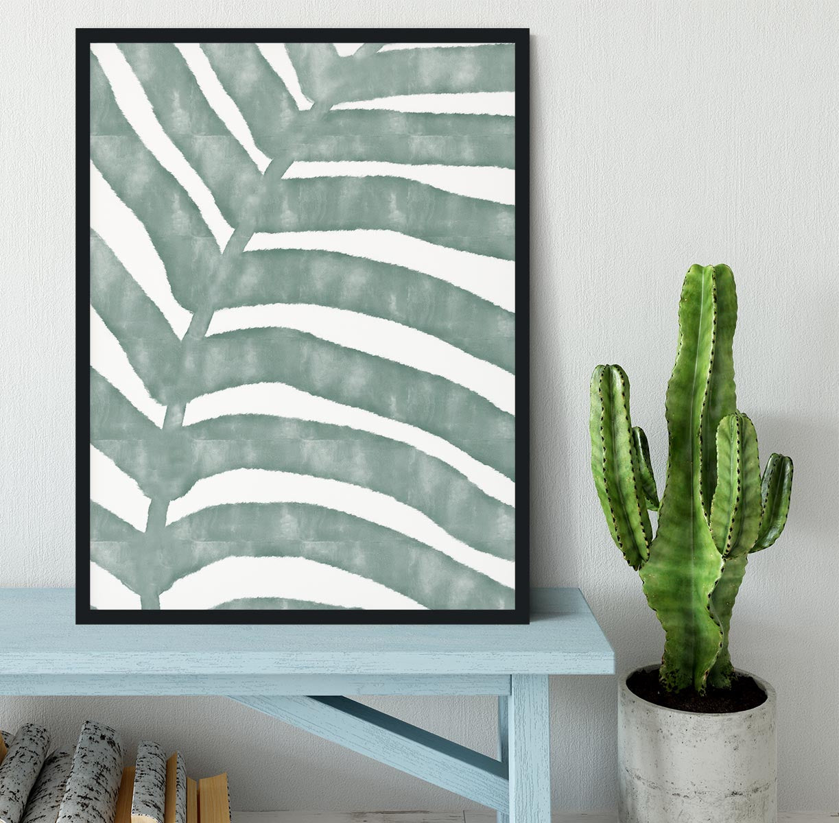 Palm Stripes Framed Print - Canvas Art Rocks - 2