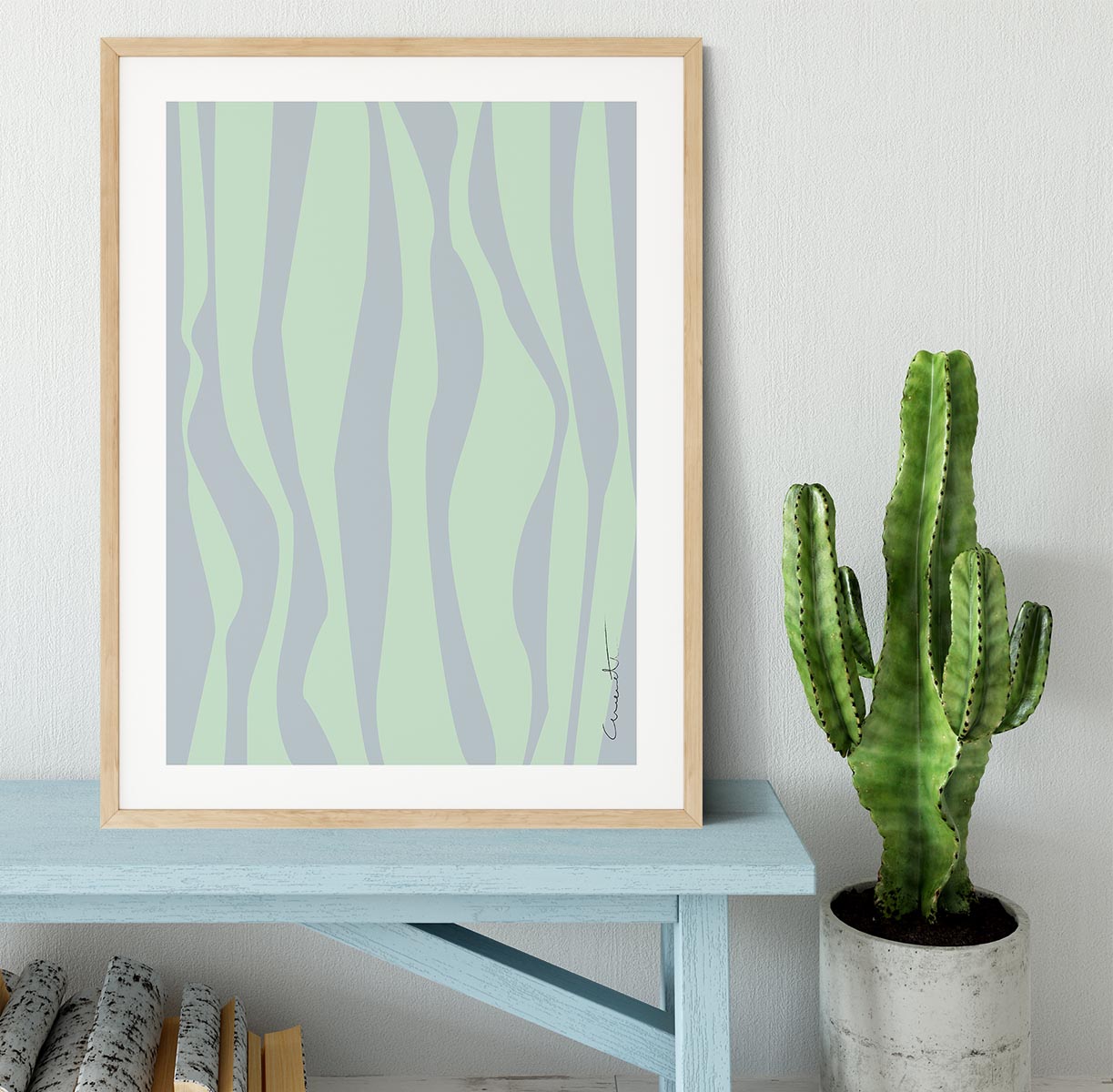 Wavy Stripes Framed Print - Canvas Art Rocks - 3