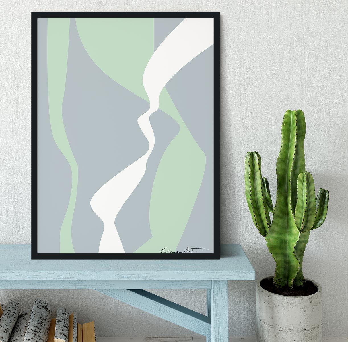 Wavy Tracks Framed Print - Canvas Art Rocks - 2