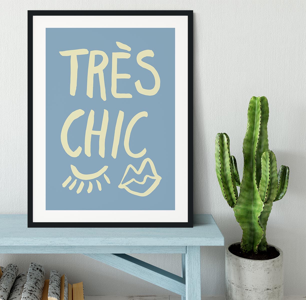 TrAus Chic Blue Framed Print - Canvas Art Rocks - 1