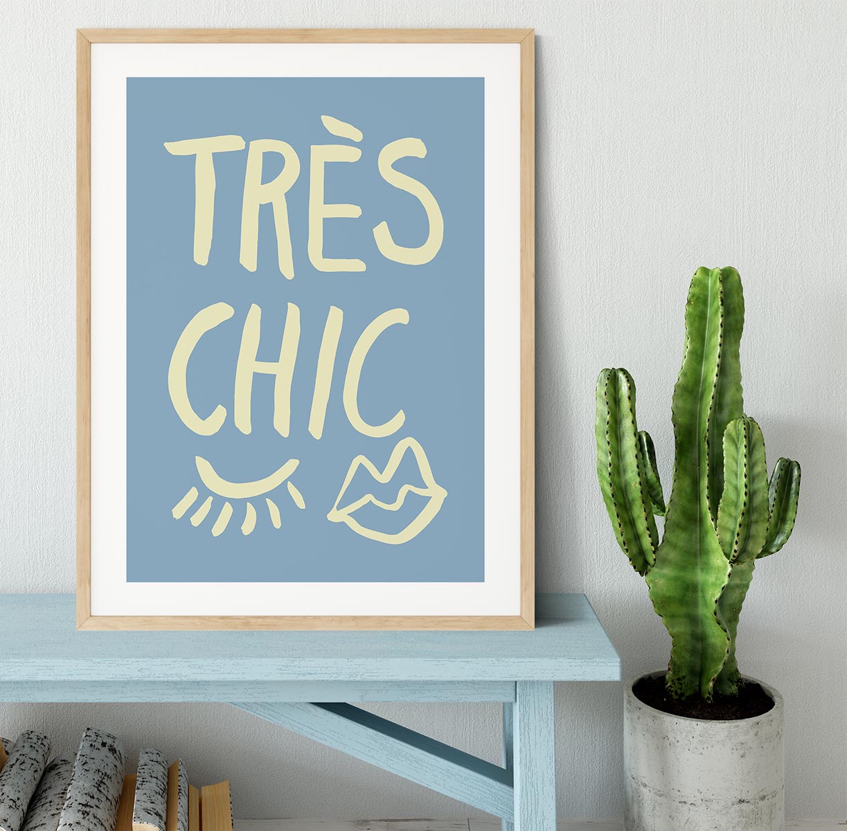 TrAus Chic Blue Framed Print - Canvas Art Rocks - 3