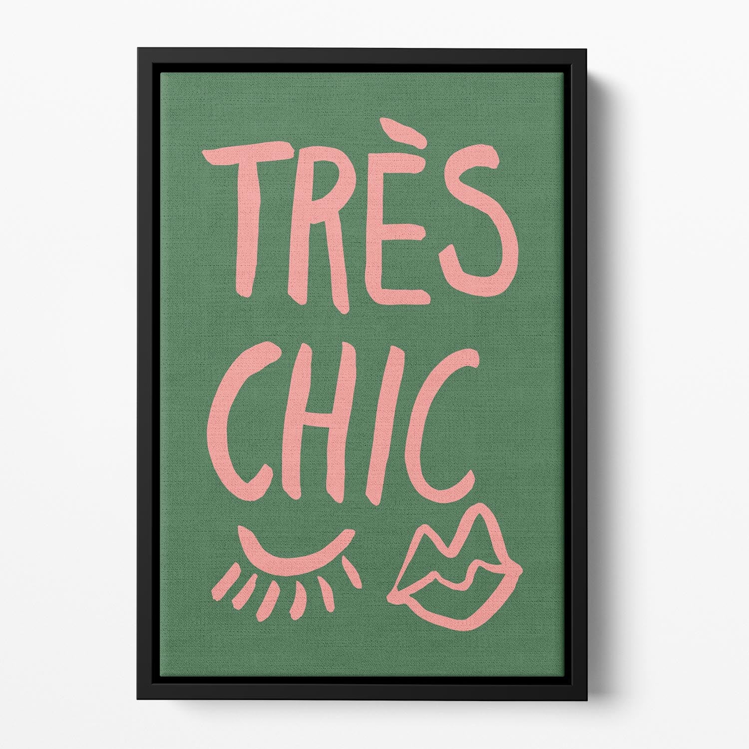 TrAus Chic Green Floating Framed Canvas - Canvas Art Rocks - 2