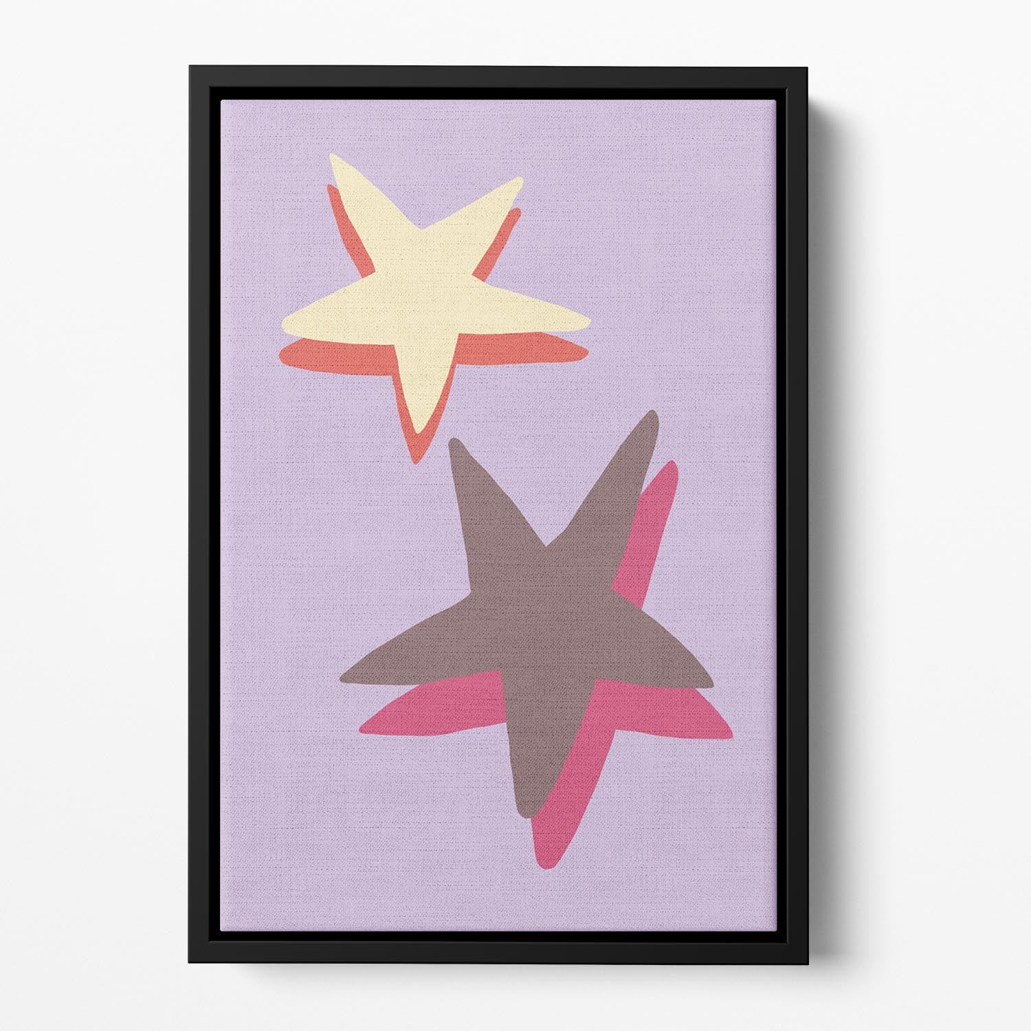 Lilac Star Floating Framed Canvas - 1x - 2