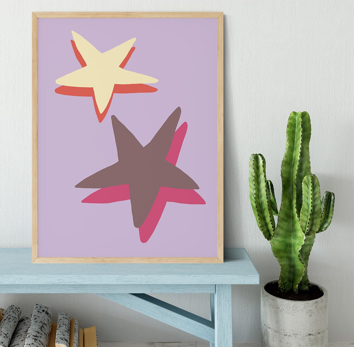 Lilac Star Framed Print - 1x - 4