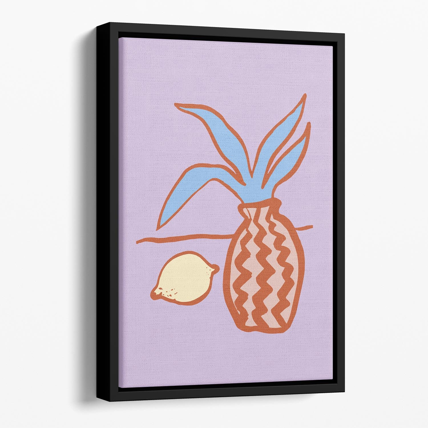 Lilac Lemon Floating Framed Canvas - 1x - 1