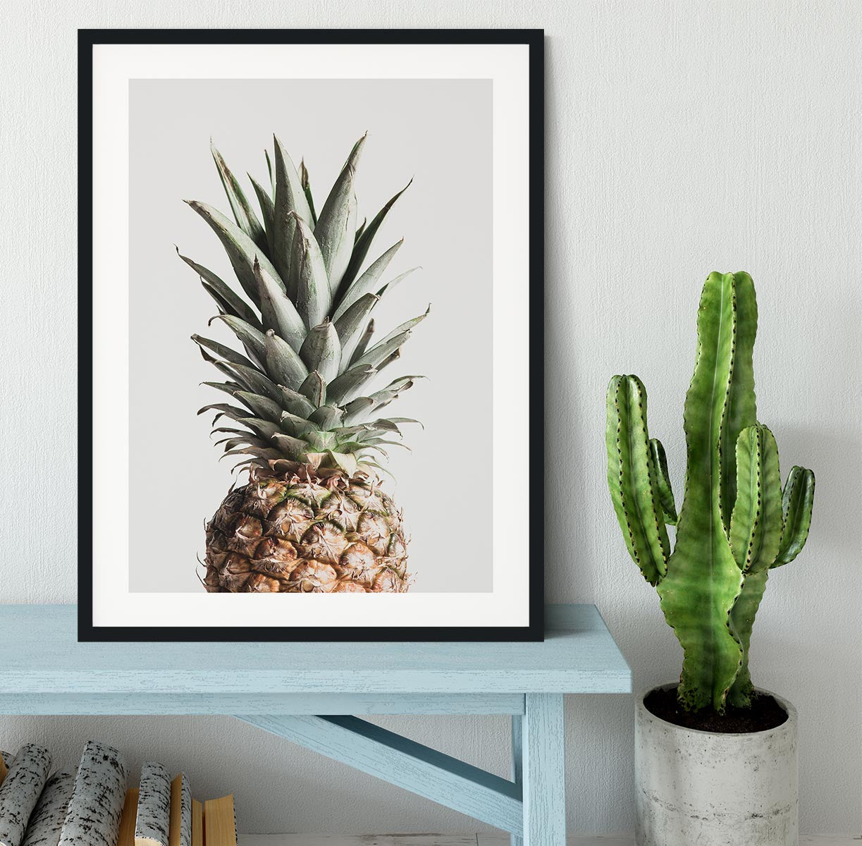 Pineapple Natural Framed Print - Canvas Art Rocks - 1