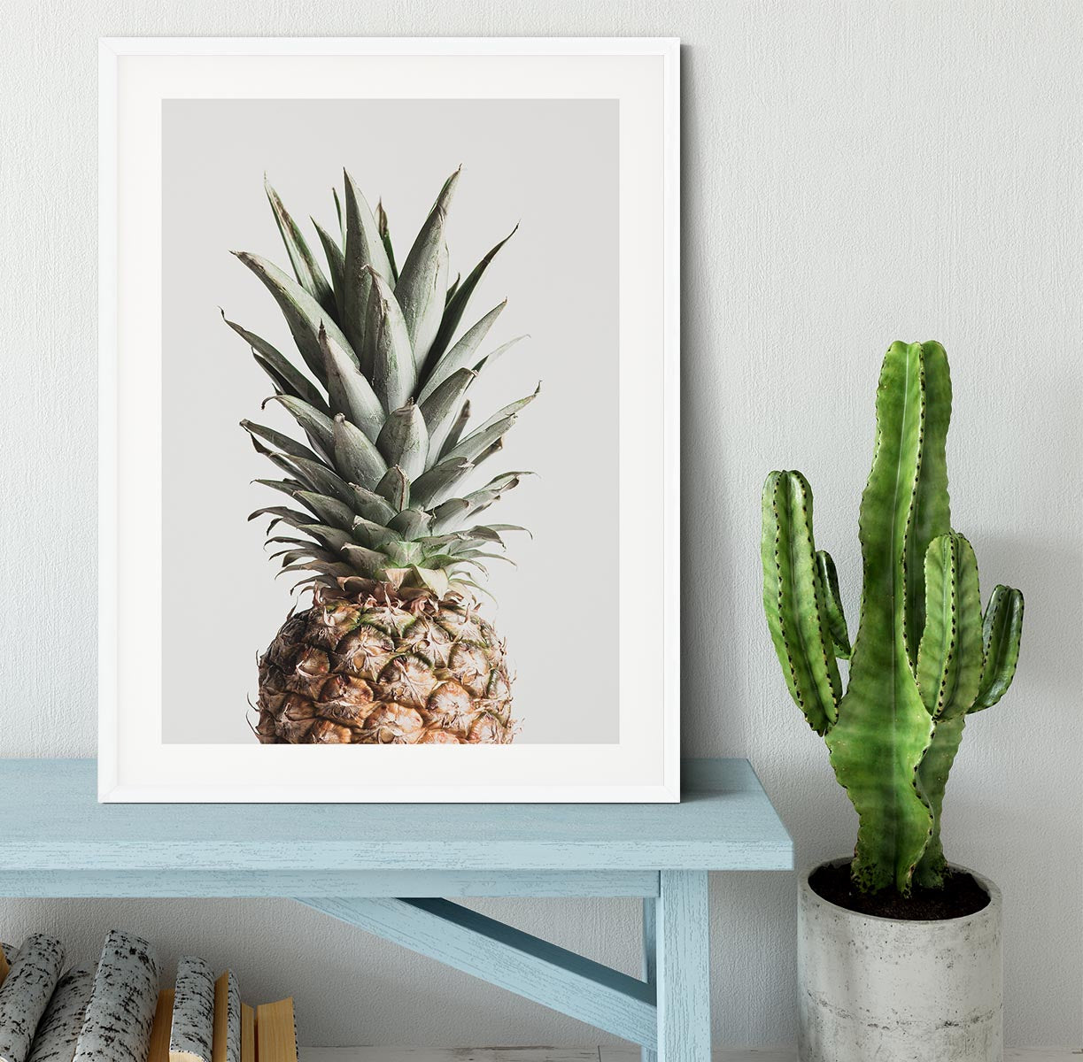 Pineapple Natural Framed Print - Canvas Art Rocks - 5