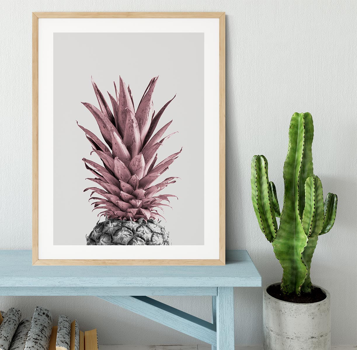 Pineapple Pink 04 Framed Print - Canvas Art Rocks - 3