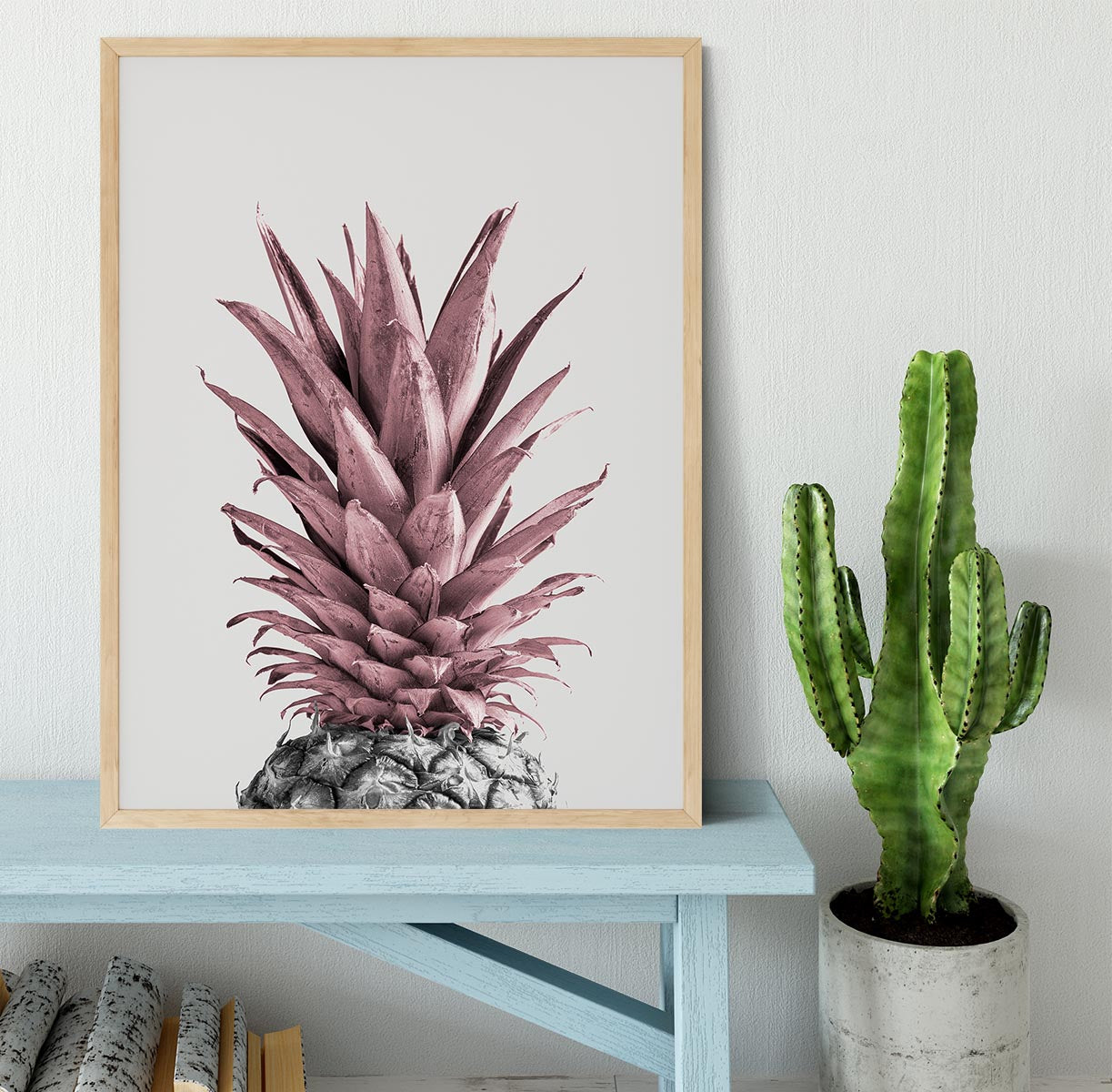 Pineapple Pink 04 Framed Print - Canvas Art Rocks - 4