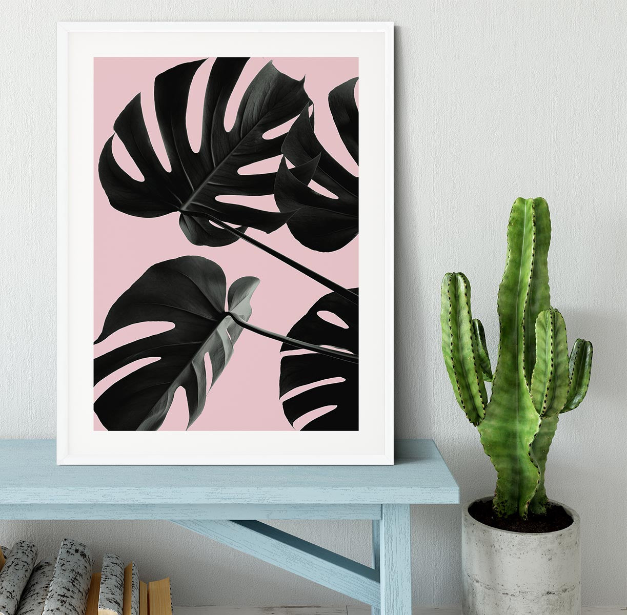 Monstera Pink No 01 Framed Print - Canvas Art Rocks - 5