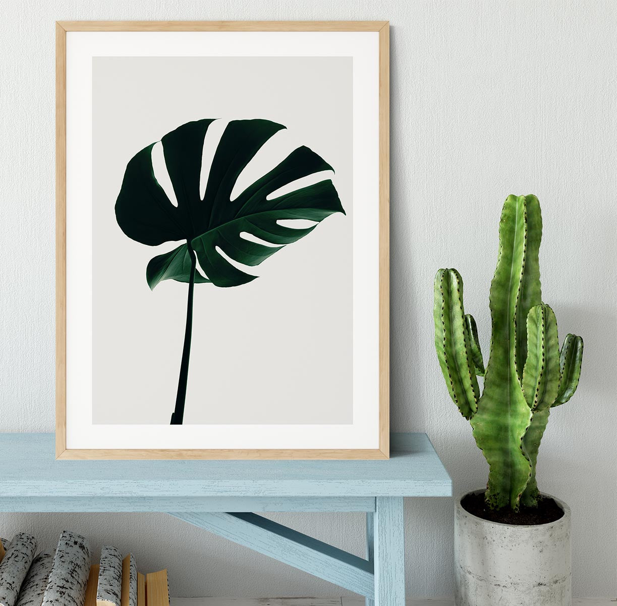 Monstera Natural 10 Framed Print - Canvas Art Rocks - 3