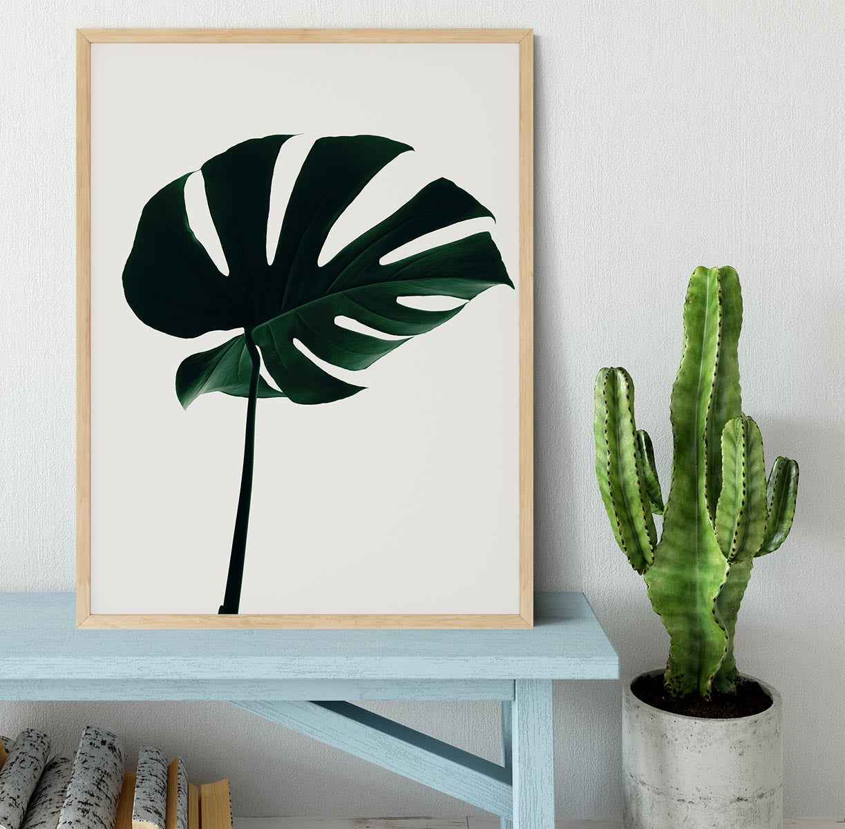 Monstera Natural 10 Framed Print - Canvas Art Rocks - 4