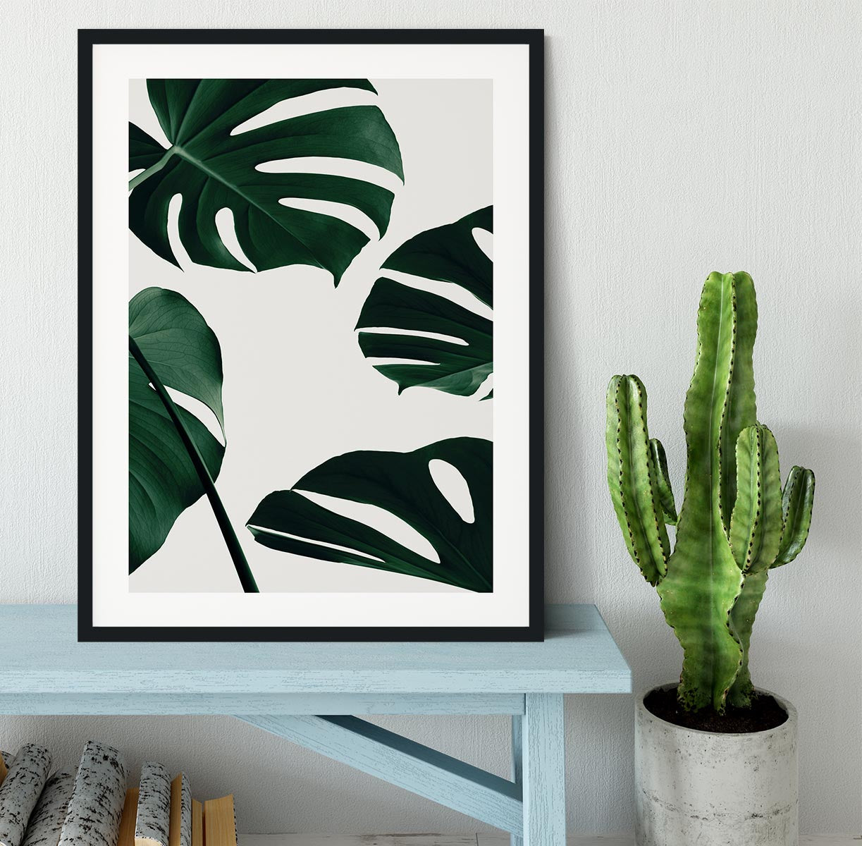 Monstera Natural 20 Framed Print - Canvas Art Rocks - 1