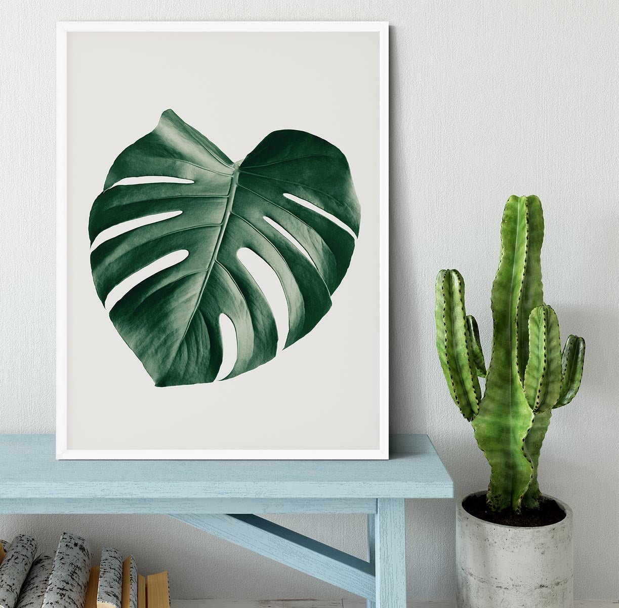 Monstera Natural 23 Framed Print - Canvas Art Rocks -6