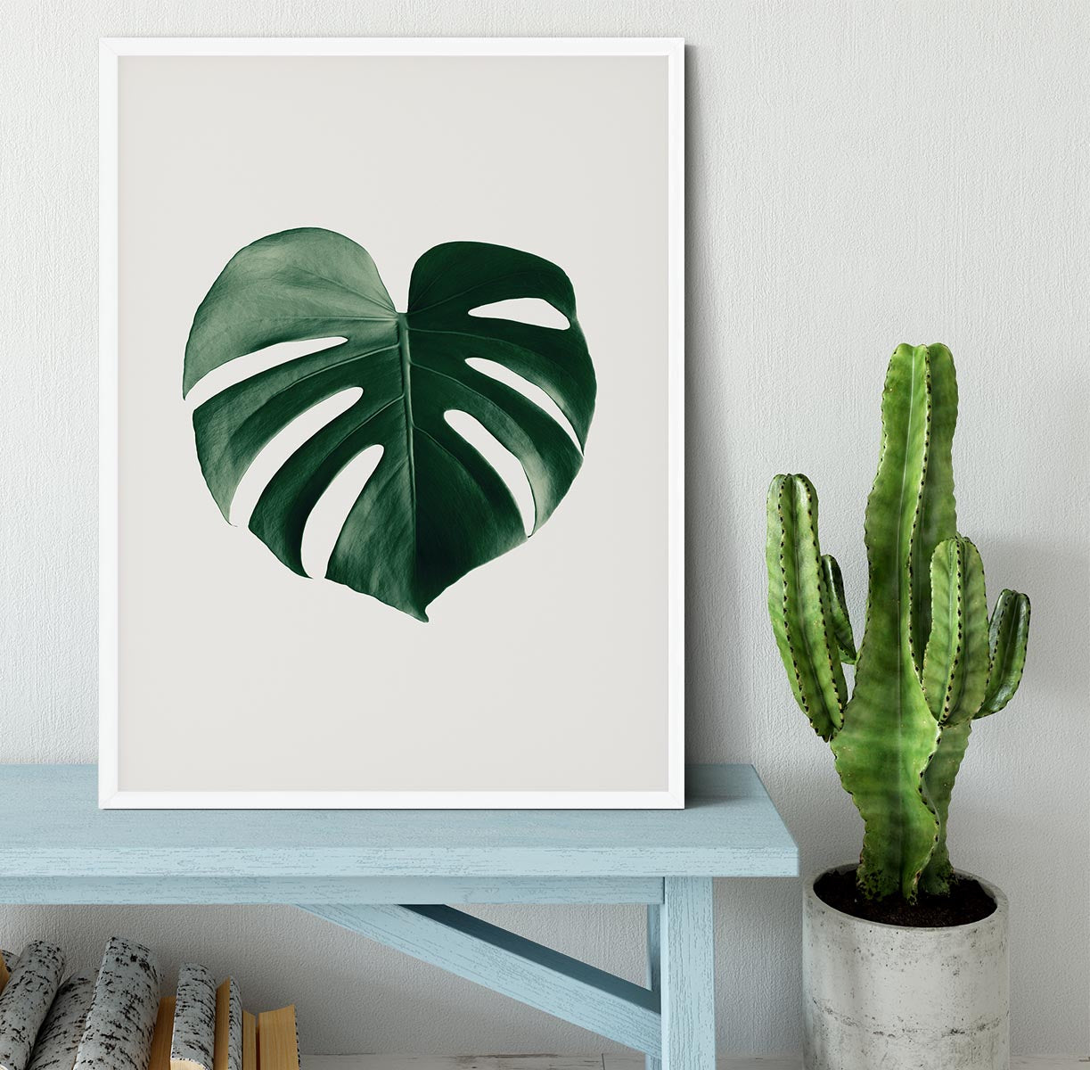 Monstera Natural 24 Framed Print - Canvas Art Rocks -6