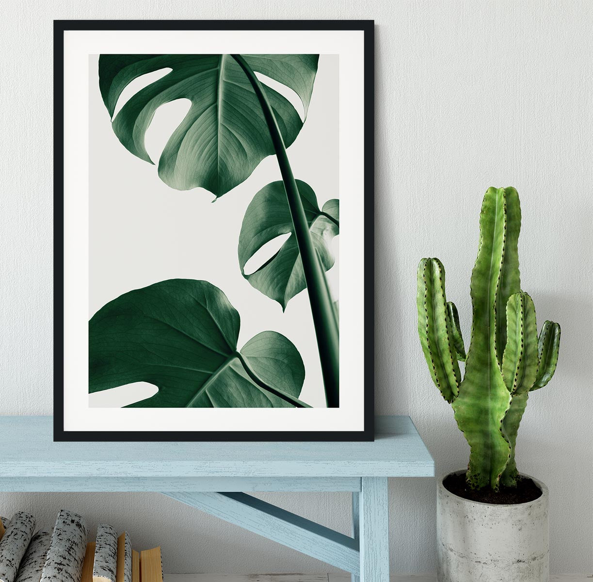 Monstera Natural 37 Framed Print - Canvas Art Rocks - 1