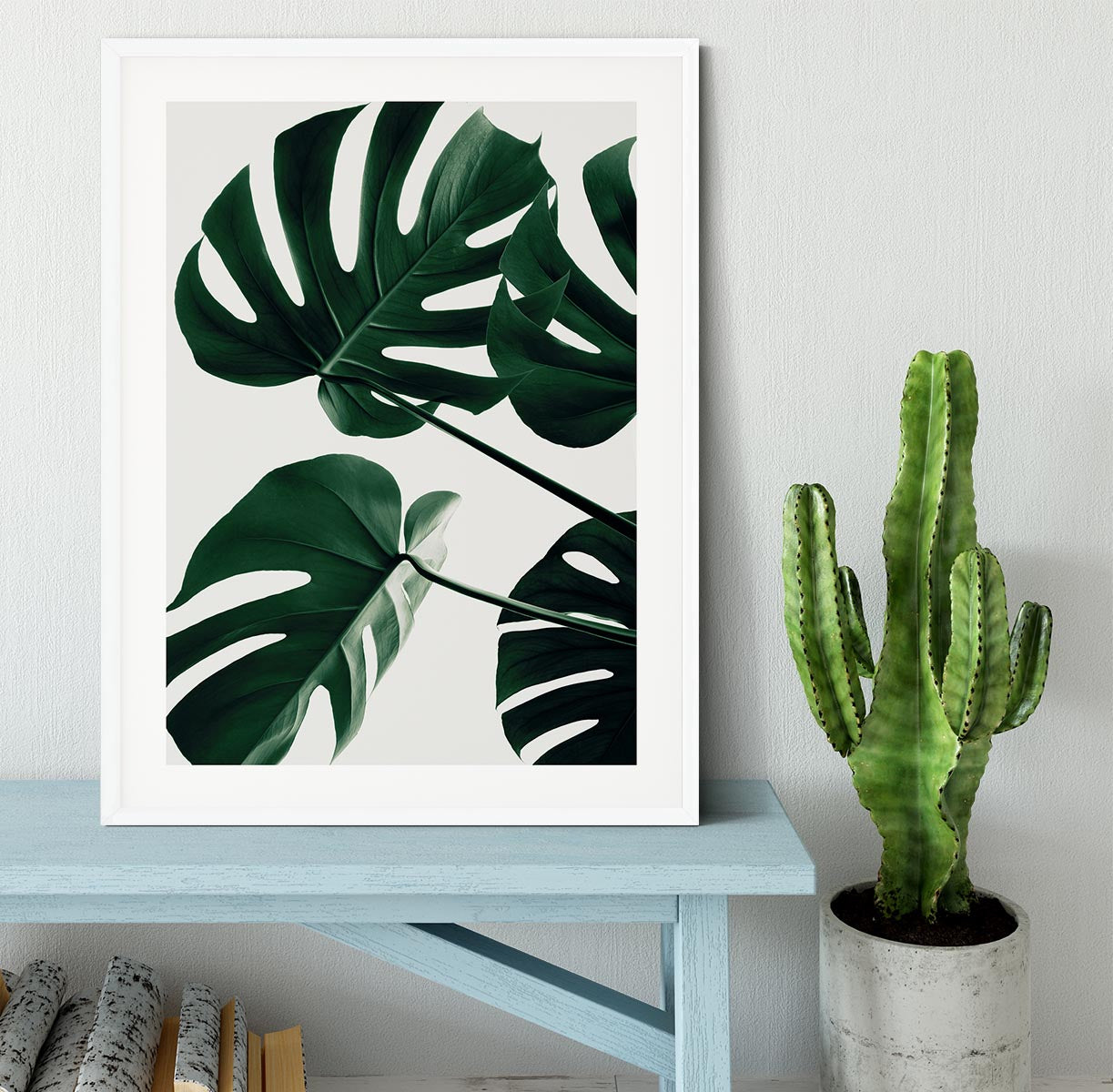 Monstera Natural 43 Framed Print - Canvas Art Rocks - 5