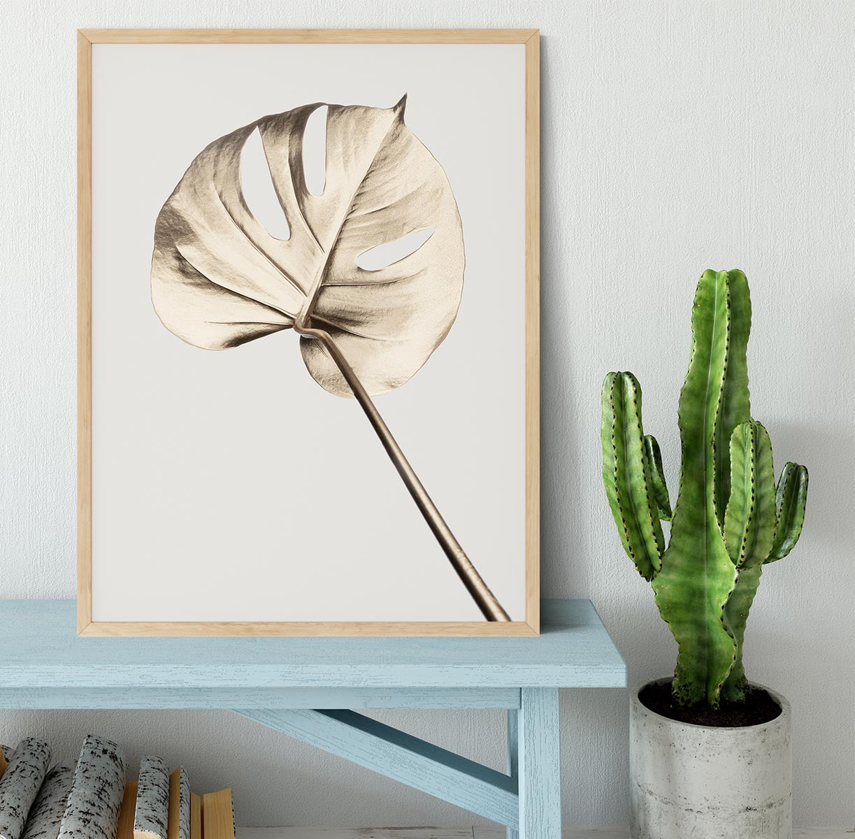 Monstera Gold 05 Framed Print - Canvas Art Rocks - 4