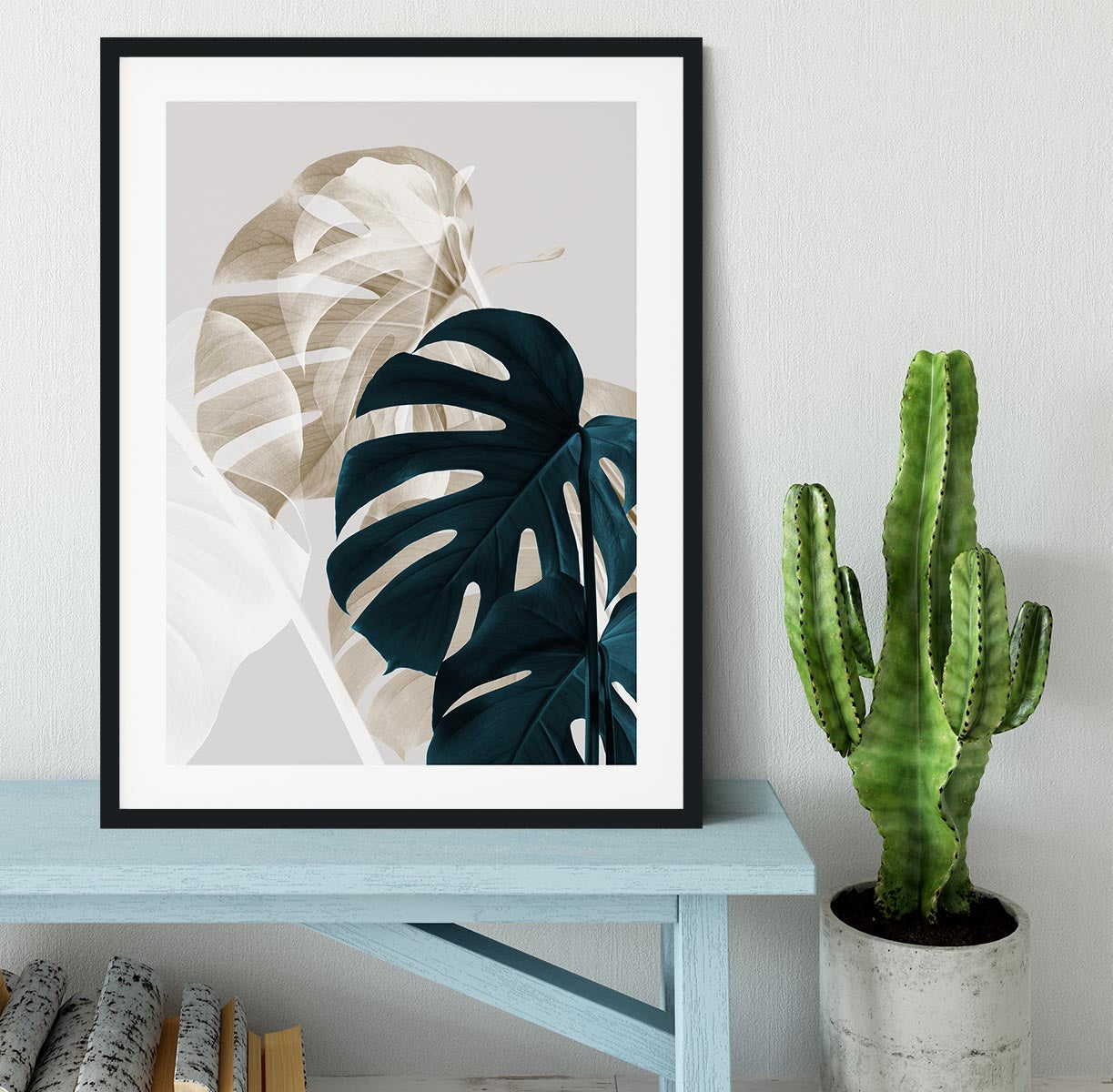 Monstera Creative 05 Framed Print - Canvas Art Rocks - 1