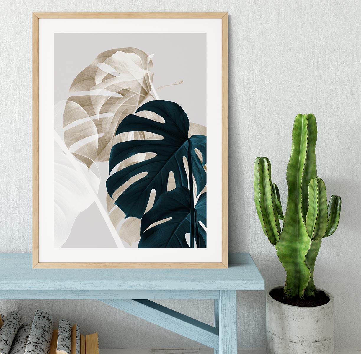 Monstera Creative 05 Framed Print - Canvas Art Rocks - 3