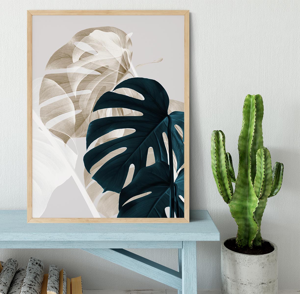 Monstera Creative 05 Framed Print - Canvas Art Rocks - 4