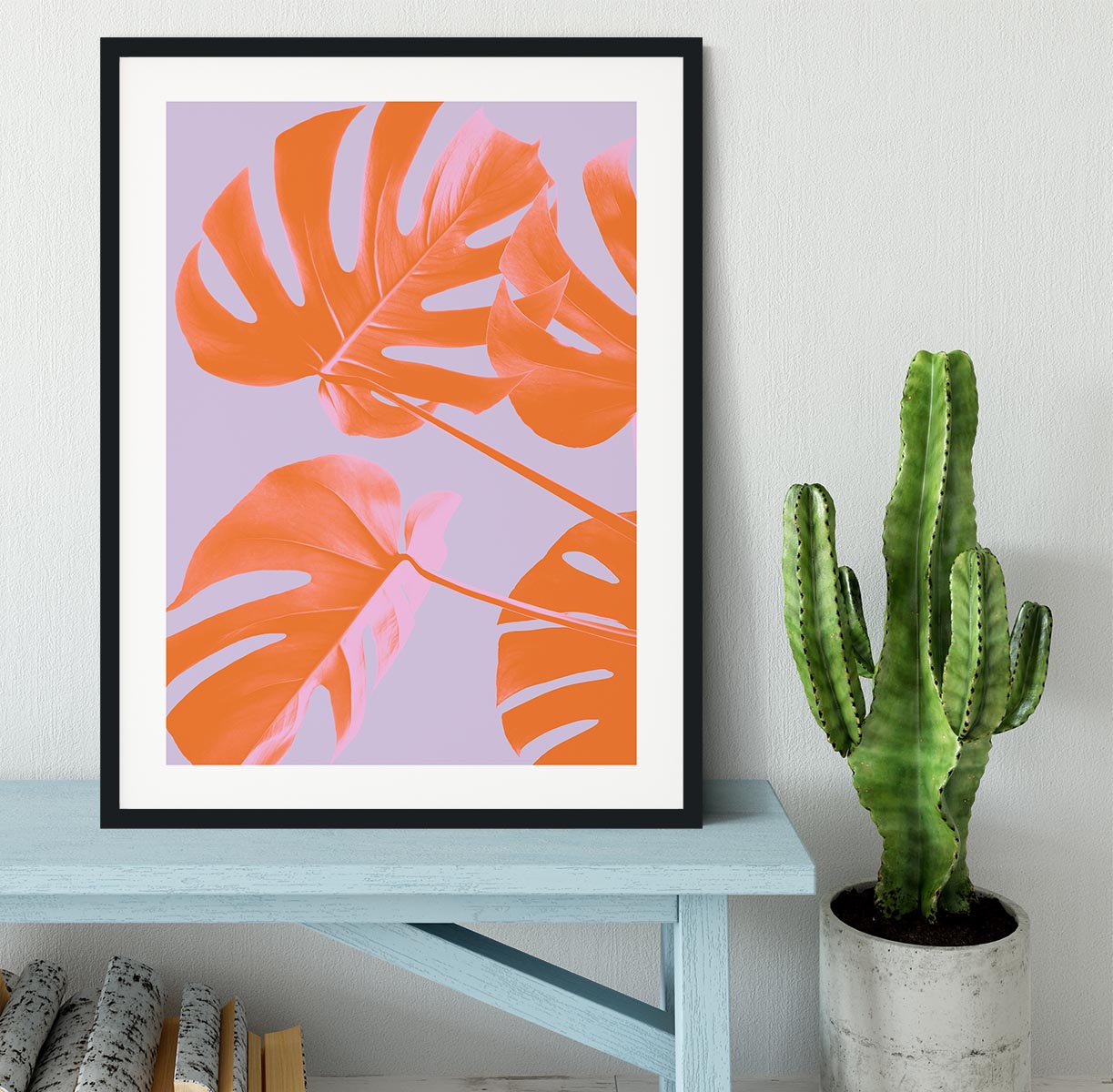 Monstera Purple 04 Framed Print - Canvas Art Rocks - 1